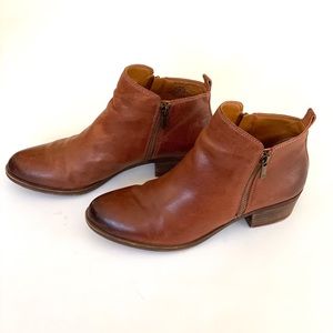 lucky brand basel brown booties size 7.5 M/38
